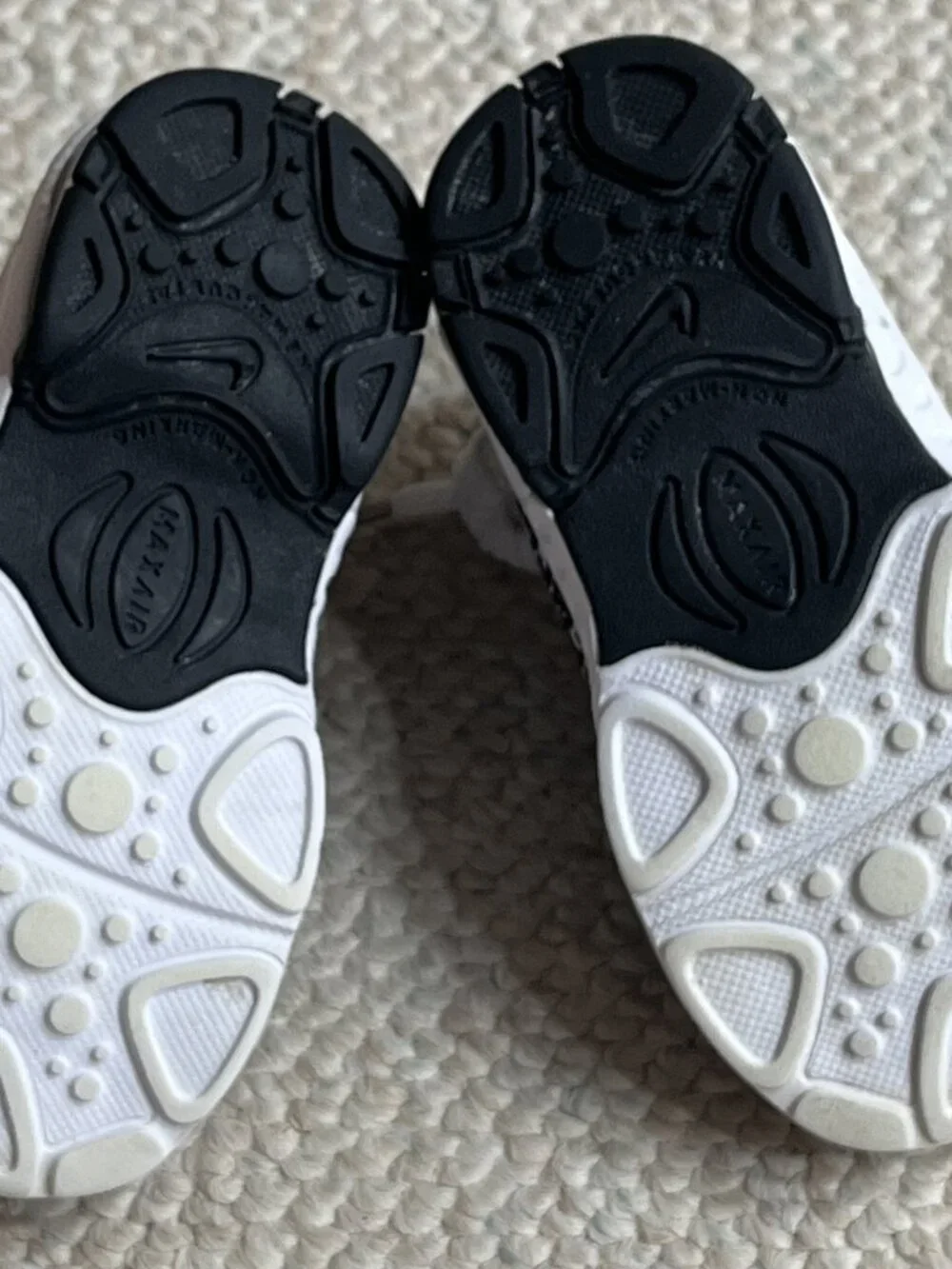 NIKE Air Max Just Do It Toddler Size 7C Black White Sneakers Shoes AV6143-001